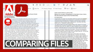 Comparing Files  Acrobat for Educators [upl. by Enelloc]