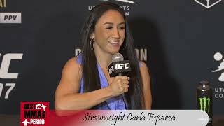 Carla Esparza UFC 307 Media Day Interview [upl. by Ardelia898]