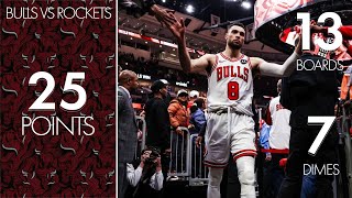 Zach LaVine 25 PTS making WINNING Plays 13 Boards 3 STLs with 7 Dimes vs HOU  January 10 2024 [upl. by Leo]