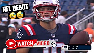 Drake Maye EVERY SNAP vs Carolina Panthers  Patriots DEBUT  2024 NFL Preseason HIGHLIGHTS [upl. by Adalheid]