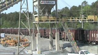 Aggregate Rail Load out at Butner NC Quarry [upl. by Akiam]