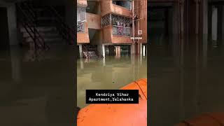 Kendriya Vihar Apartment Yelahanka ☔🌊subscribe yelahanka rain heavyrain boating viralvideo [upl. by Comptom]