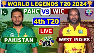 Pakistan Champions vs West Indies Champions 4th Match  PAKC vs WIC 4th T20 Live Score amp Commentary [upl. by Yssep724]