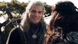 Henry Cavill Geralt Smiling Scenes In The Witcher [upl. by Jarietta]