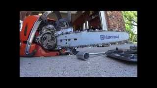 Chainsaw maintenance Inside the Husqvarna 562 xp Greasing Lubricating Clutch Drum Air Filter Cutting [upl. by Maharba172]