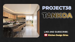 PROJECT38  TANKOA  ENSCAPE RENDER KITCHEN ANIMATION  WOOD PLUS BLACK COLOR KITCHEN DESIGN [upl. by Reiner]