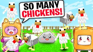 Foxy amp Boxy MAKE A CHICKEN FARM IN MINECRAFT SO MANY CHUCKENS [upl. by Diarmuid]