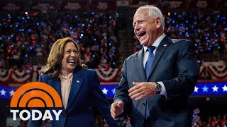 Kamala Harris running mate Tim Walz make debut in Pennsylvania [upl. by Irmine]