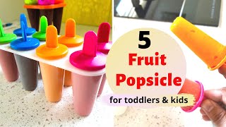 5 sugarfree FRUIT POPSICLES  for toddlers amp kids   watermelon mango blueberry cherry strawberry [upl. by Borras655]