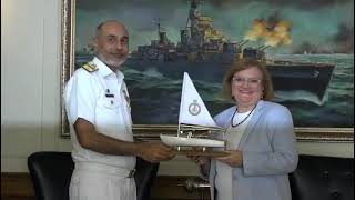 Italian Navys Aircraft Carrier CAVOUR and Frigate ALPINO visit Pakistan [upl. by Adle641]