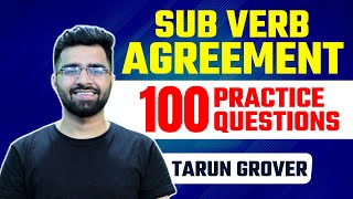 Sub  Verb Agreement 100 Practice Questions  For CET SSC CGL CPO CHSL CDS  SBIIBPS POClerk [upl. by Maxentia]