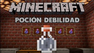 Como hacer una pocion de debilidad en minecraft [upl. by Ocramed506]