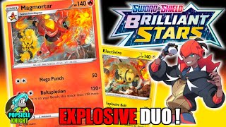 ELECTIVIRE amp MAGMORTAR  Unique Combo  Pokemon BRILLIANT STARS Deck Profile amp PTCGO Gameplay [upl. by Seow138]