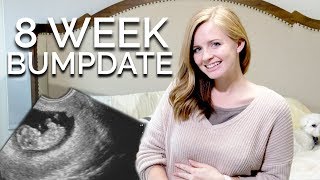 BUMPDATE 8 Weeks Pregnant Second Pregnancy Update [upl. by Okomom]