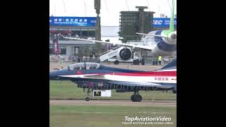 PLAAF August 1st Aerobatic Team J10 Fighter AirshowChina chinaairforce august1st j10 aviation [upl. by Ibbed]