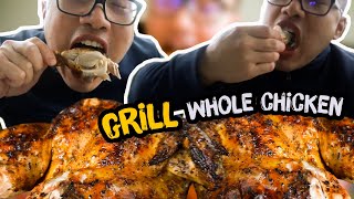 How to Grill a WHOLE CHICKEN MOST JUICIEST RECIPE [upl. by Yanrahs]