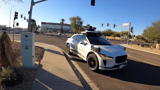 Selfdriving car Waymo in Chandler AZ USA  自動運転タクシーWaymoウェイモ [upl. by Ahtebbat]