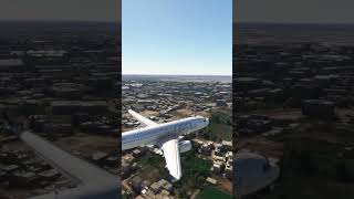 A320neo Lands in Ahmedabad msfs2020 aviation landing flightsimulator flight aerial drone [upl. by Rehoptsirhc]