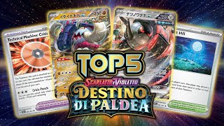 TOP 5 DESTINO DI PALDEA  PALDEAN FATES Le carte più forti della nuova espansione Pokemon [upl. by Martynne]