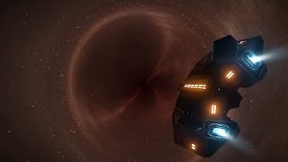 Elite Dangerous  50 player ships jumping away from Sagittarius A Distant Worlds [upl. by Ettebab]