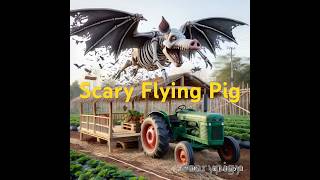 Scary Flying Pig Destroy Hut At Strawberry Field With Backhoe monsterpig excavator shorts 1116 [upl. by Goldie]