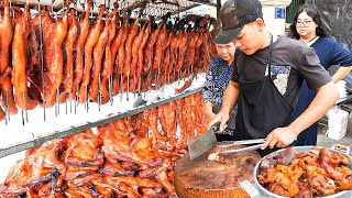 Delicious Easy Dinner Best Pork BBQ Pork Ribs Grill Duck amp More  Cambodian Street Food [upl. by Aehsat]