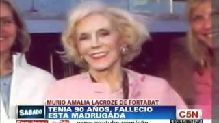 C5N  FALLECIO AMALIA DE FORTABAT [upl. by Streeter]