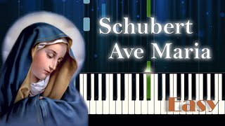 Schubert Ave Maria  Easy Piano Tutorial [upl. by Bryna]