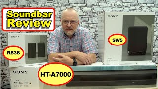 Sony HTA7000 Soundbar REVIEW  Including SW5 wireless subwoofer amp RS3S wireless rears [upl. by Nialb]