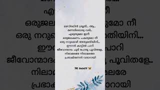 Nilamalare song lyrics lyrics status shorts malayalamsongs lyricsstatus viral [upl. by Akyeluz]