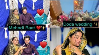 Bhai ki shaadi  Doda Wedding  ♥️🤗  Mehndi Raat  ✨♥️ Khushbuvlogs [upl. by Margery561]