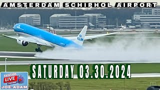 LIVE Rainy Easter at Amsterdam Schiphol Airport Live [upl. by Indihar987]