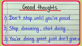 10 best good thoughts for school assembly  Thought of the day  Small and easy good thoughts [upl. by Ami]