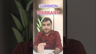 Difference between summons and warrant summon or warrant kya hota haisummon warrant [upl. by Ecinwahs]