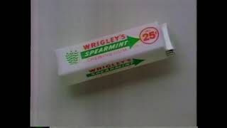 Wrigleys Spearmint Chewing Gum 1992 TV Commercial quotPure Chewing Satisfactionquot [upl. by Yznel]