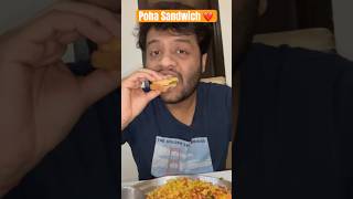 Poha Sandwich Chale Channe Khaye ✅ food foodie eating shorts short viral viralvideo trending [upl. by Iline]