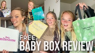 2024 Comparing All the FREE Baby Boxes  Hey Milestone BuyBuyBaby Walmart Amazon BabyList [upl. by Soble239]