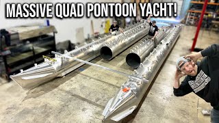 QuadTune Pontoon Yacht Build  Welding Massive Pontoons for Our Biggest Project Yet [upl. by Sidnarb276]