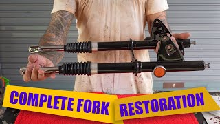 Honda Minitrail Dax50 COMPLETE fork restoration NO MUSIC [upl. by Klemm]