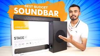 Best Budget Soundbar 2023 ⚡️160W⚡️ Creative Stage v2 Soundbar with subwoofer Review [upl. by Asilehs]