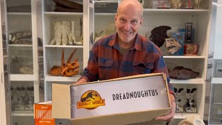 Discoverer of Dreadnoughtus unboxes Dreadnoughtus dinosaur toy [upl. by Etteyafal]