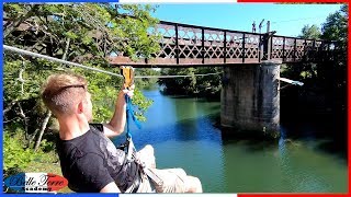 Zip Lining in France  Tyrolienne amp accrobranche [upl. by Clerissa408]