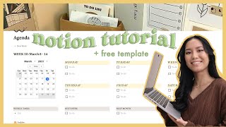 how to use notion 💻💡 notion setup tutorial  free template [upl. by Ilera]