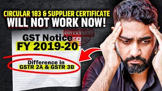 Defend GSTR 2A vs GSTR 3B ITC Differences in FY 2019  20 GST Notices  Circular 183 amp Circular 193 [upl. by Hunfredo465]