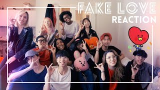 REACTION VIDEO BTS 방탄소년단  FAKE LOVE MV by RISINCREW from France [upl. by Nepets570]