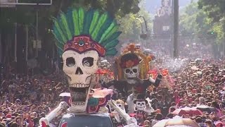 Mexico City holds its first James Bondinspired Day of the Dead parade [upl. by Demetre]