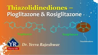 Thiazolidinediones  Pioglitazone amp Rosiglitazone  YR Pharma Tube  Dr Yerra Rajeshwar  Dr YR [upl. by Imnubulo]