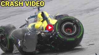 Alex albon crash  Alex albon crash video  Alexander albon crash formula 1 [upl. by Stanislaus]