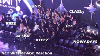 NCT WISH STAGE IDOLS REACTION AESPA RIIZE ATEEZ JO1 NOWADAYS UNIS CLASSy 송가인 이찬원 [upl. by Miko]