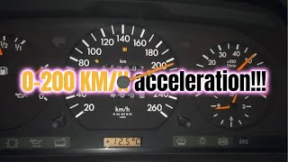 ㉦ Mercedes 124  E320 0200 KMH ACCELERATION [upl. by Carter479]